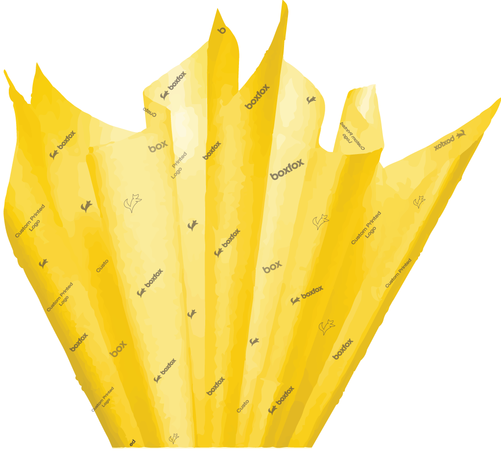 Custom Branded Tissue Paper 500 X 750mm 17gsm - Yellow (480 Sheets)