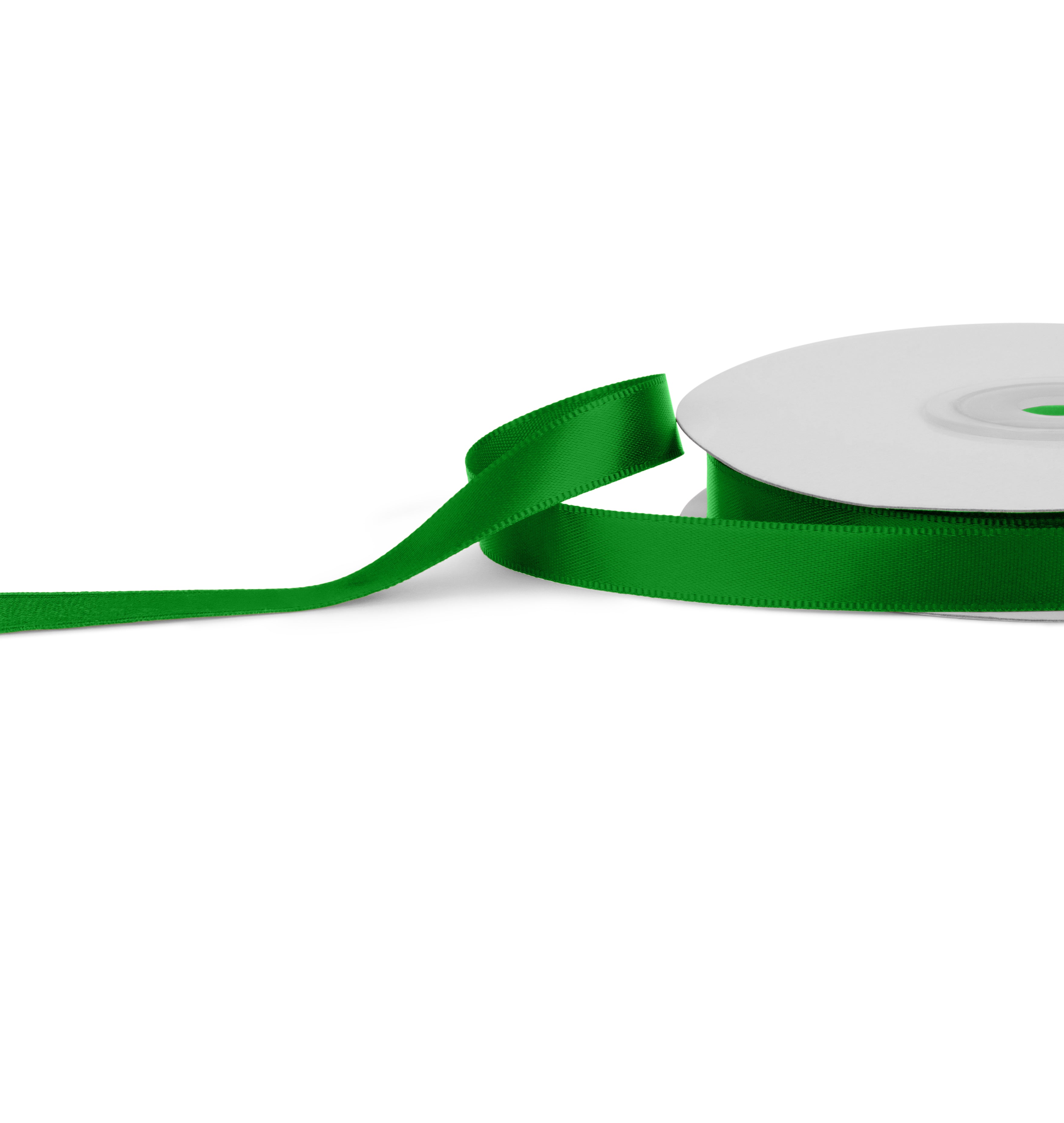 Premium single faced Satin Ribbon 10mm x 30m - Emerald Green