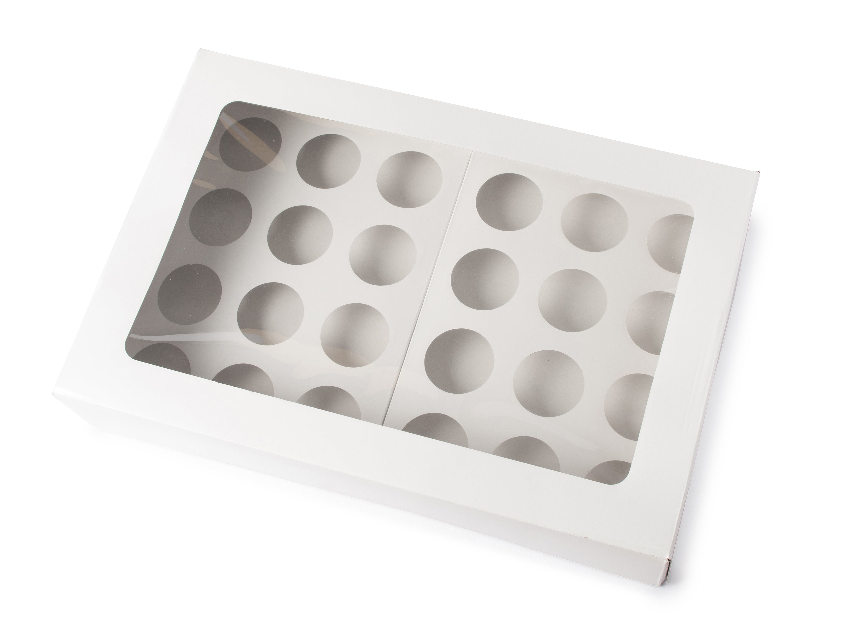 24 Cupcake Box - Gloss White