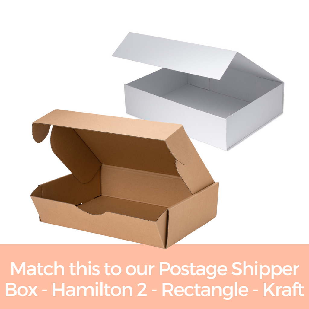 Hamilton Case Box 2 - Matt White Emboss Magnetic Closure