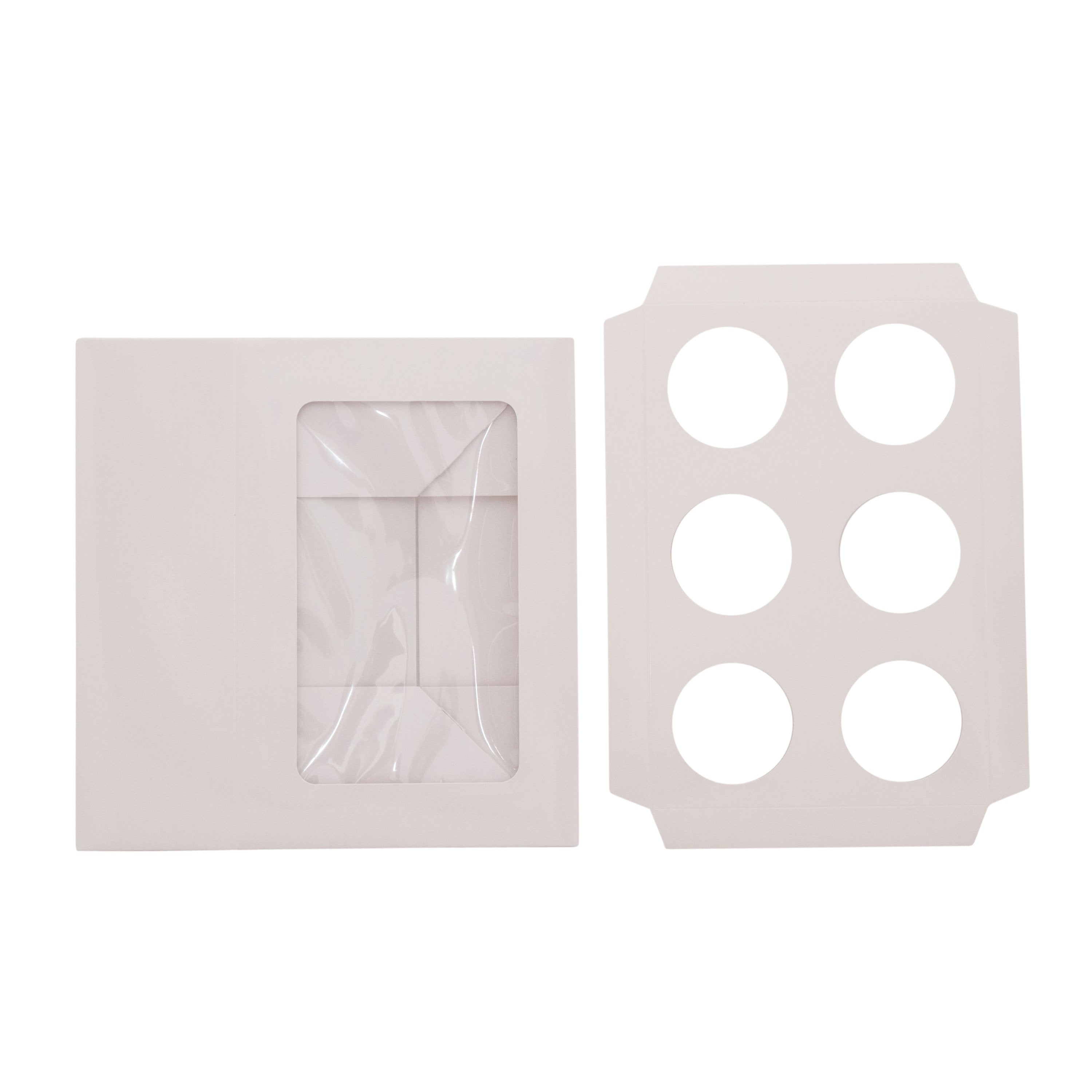 Six Cupcake Box - Gloss White