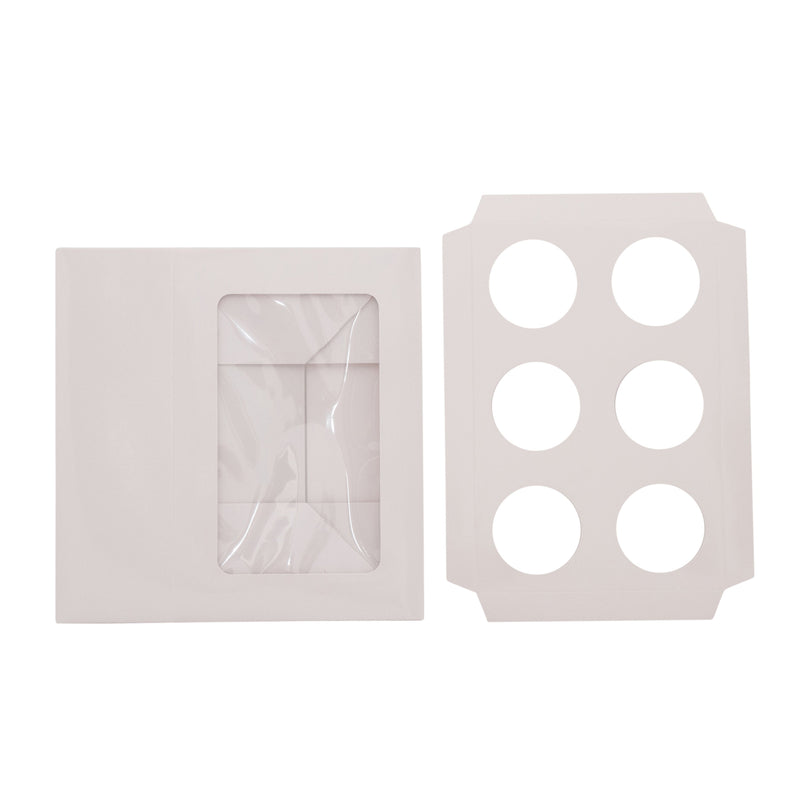 Six Cupcake Box - Gloss White - Sample