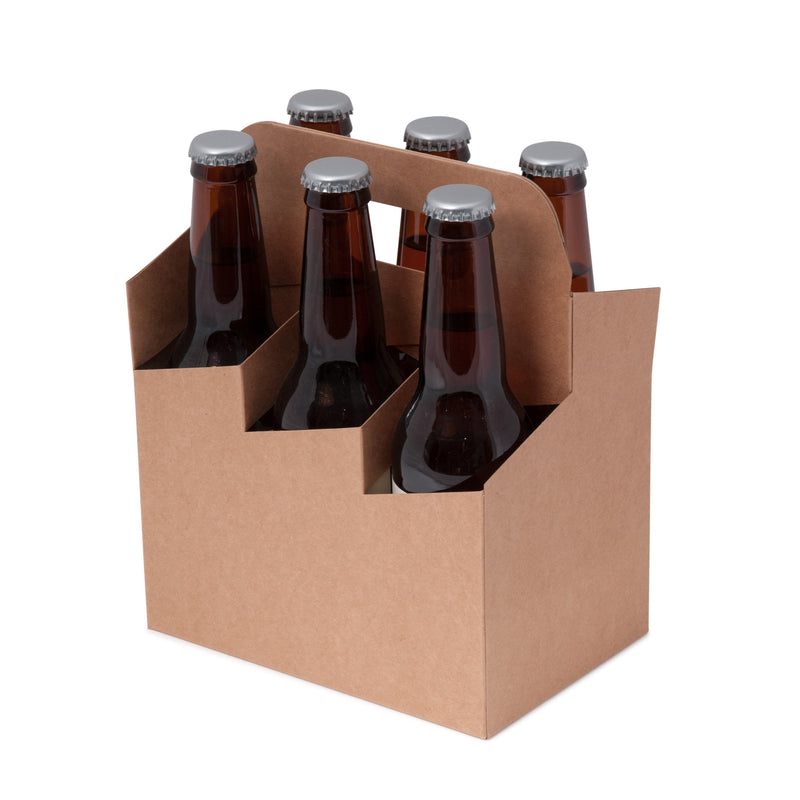 6 Pack Beer Carrier - Kraft - Sample