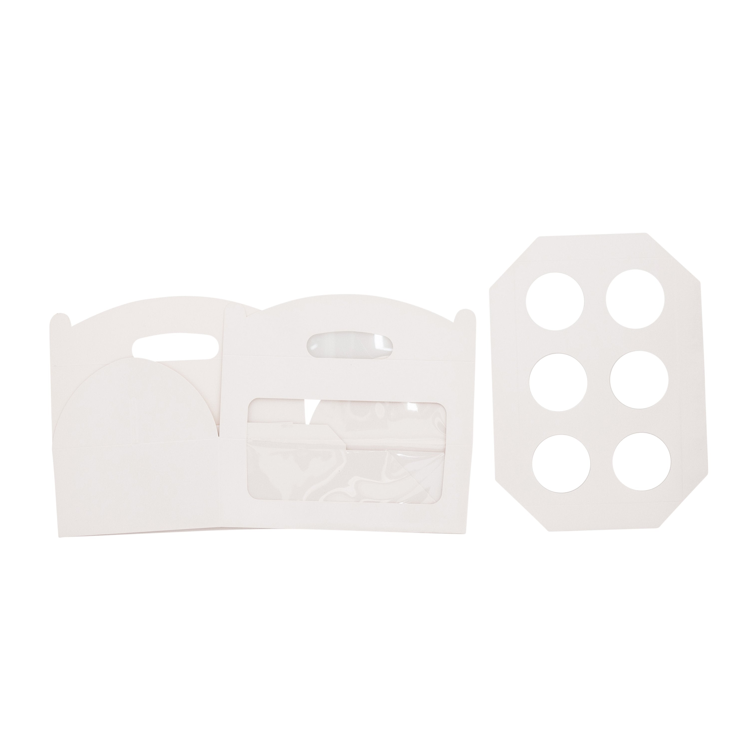 Amelia 6 Cupcake Carry Box - White