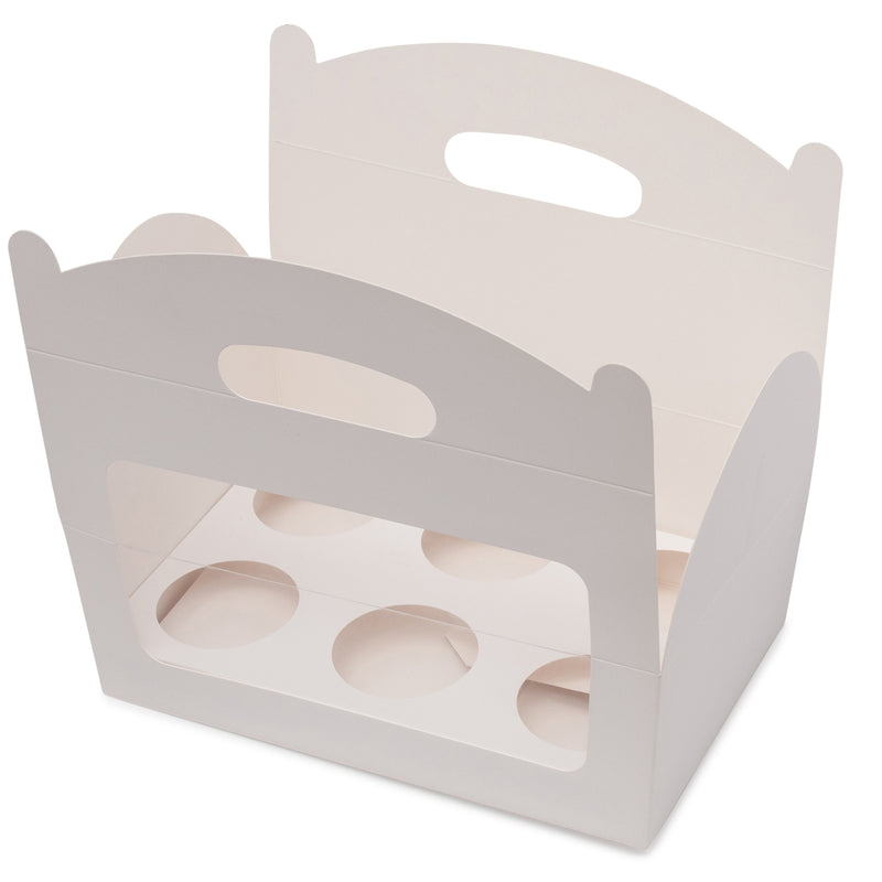 Amelia 6 Cupcake Carry Box - White