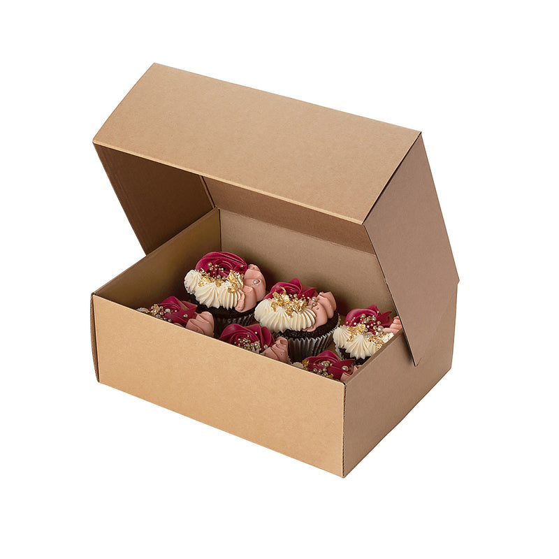 6 Cupcake Gift Shipper Box - Kraft
