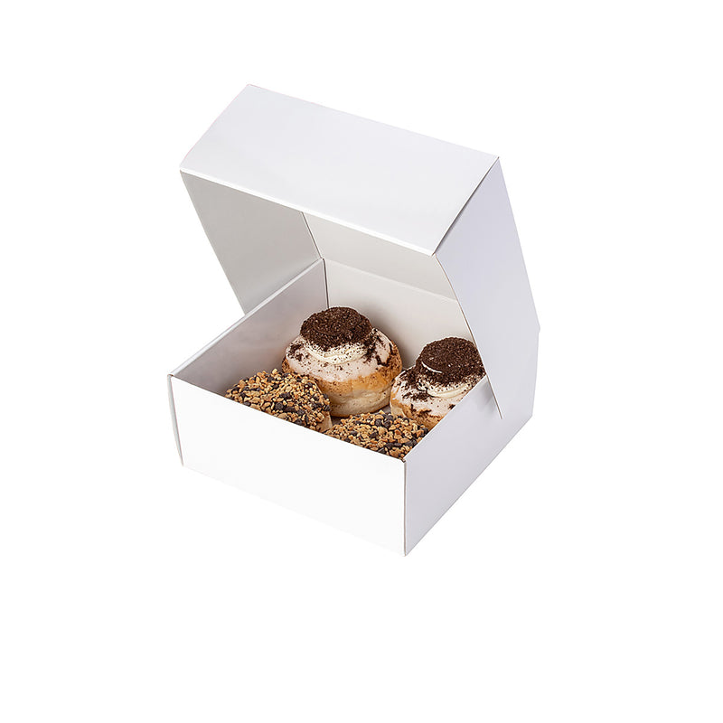 4 Donut Gift Shipper Box - Gloss White