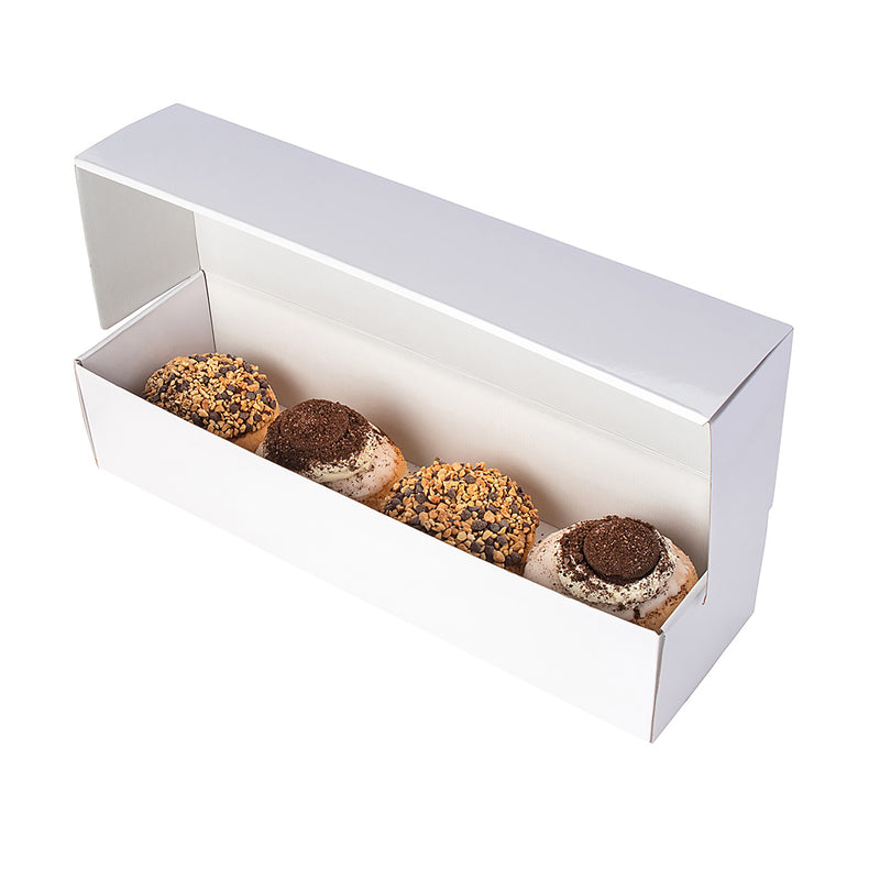 Cake & 4 Donut Gift Shipper Box - Gloss White - Sample