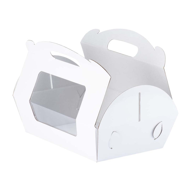 Catering Hamper Carry Box - Window - Small - Gloss White - Sample