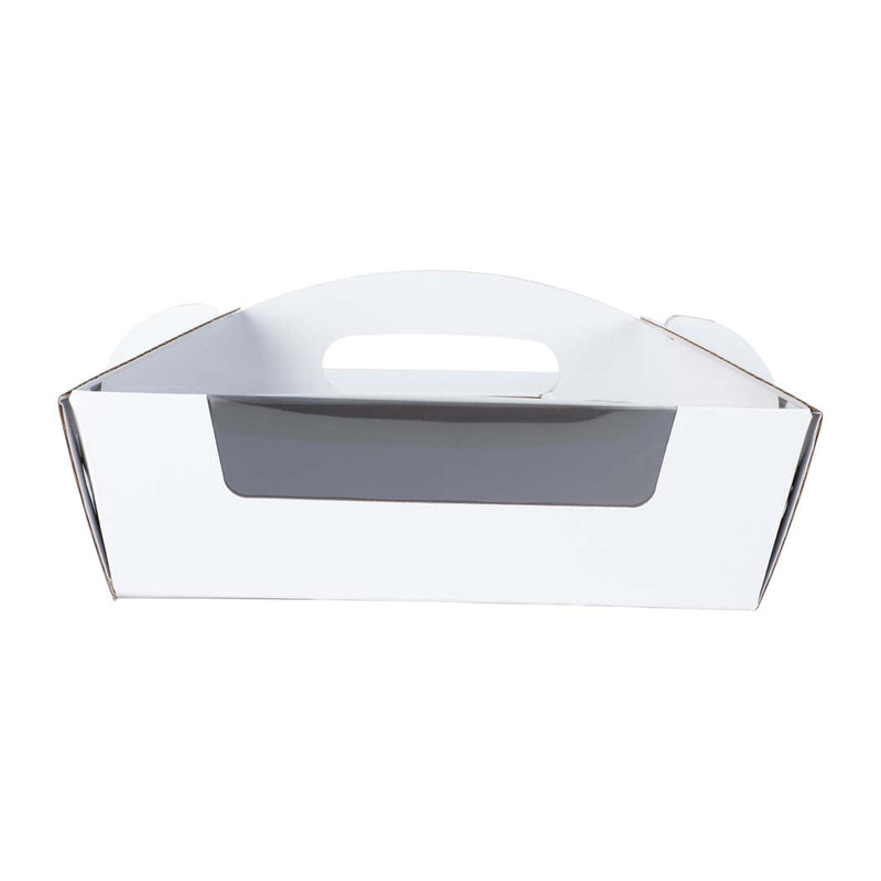 Catering Hamper Carry Box - Window - Medium - Gloss White - Sample