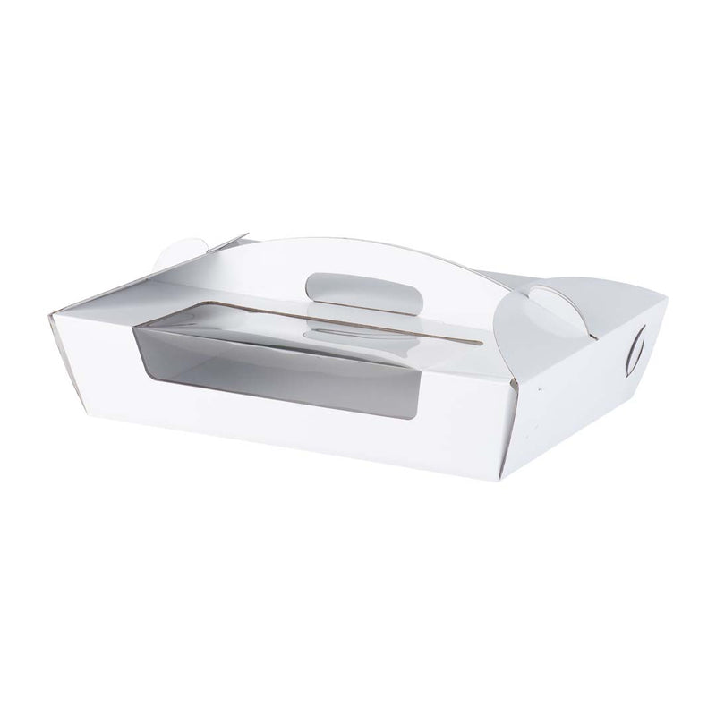 Catering Hamper Carry Box - Window - Large - Gloss White - Sample