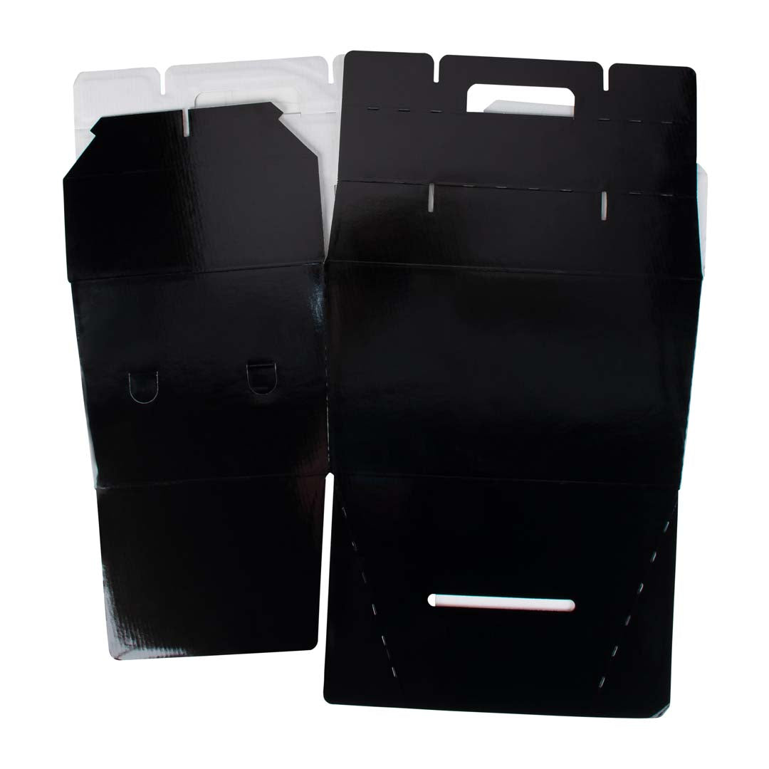 Catering Hamper Carry Box - Deep Large - Recessed Handle - Gloss Black