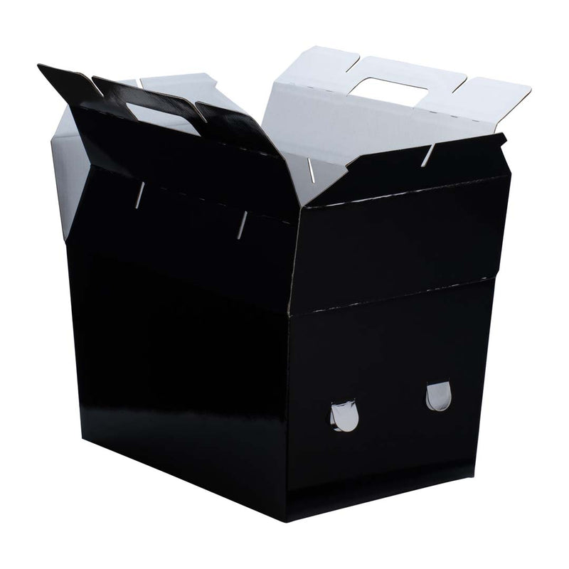 Catering Hamper Carry Box - Deep Large - Recessed Handle - Gloss Black