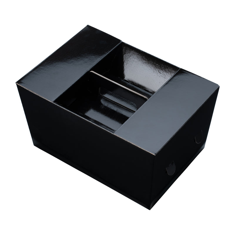 Catering Hamper Carry Box - Deep Large - Recessed Handle - Gloss Black