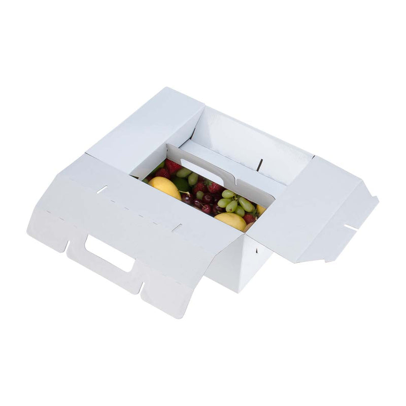 Catering Hamper Carry Box - Deep Large - Recessed Handle - Gloss White - Sample