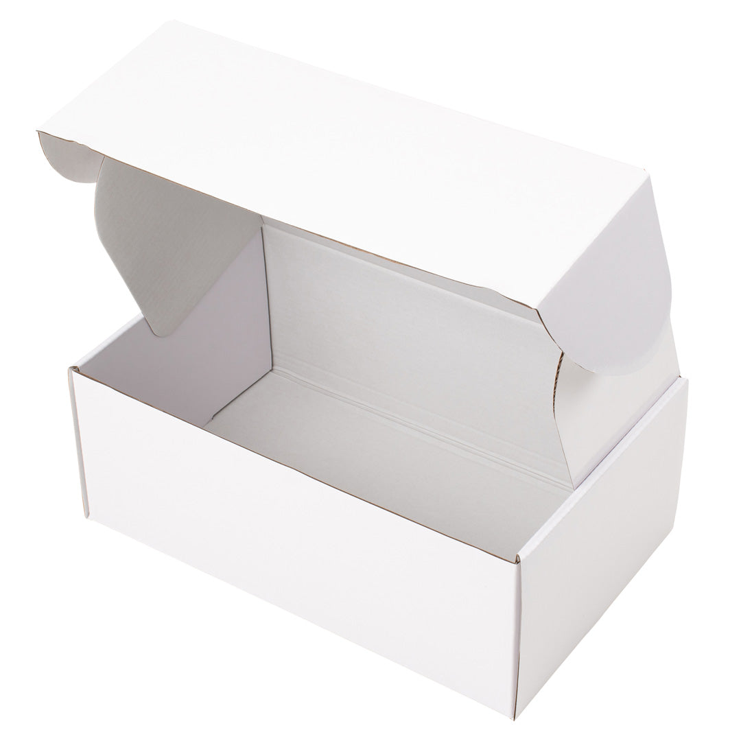 Gift Shipper Box – Candle Jar - Large Rectangle with Insert - Gloss White - Sample