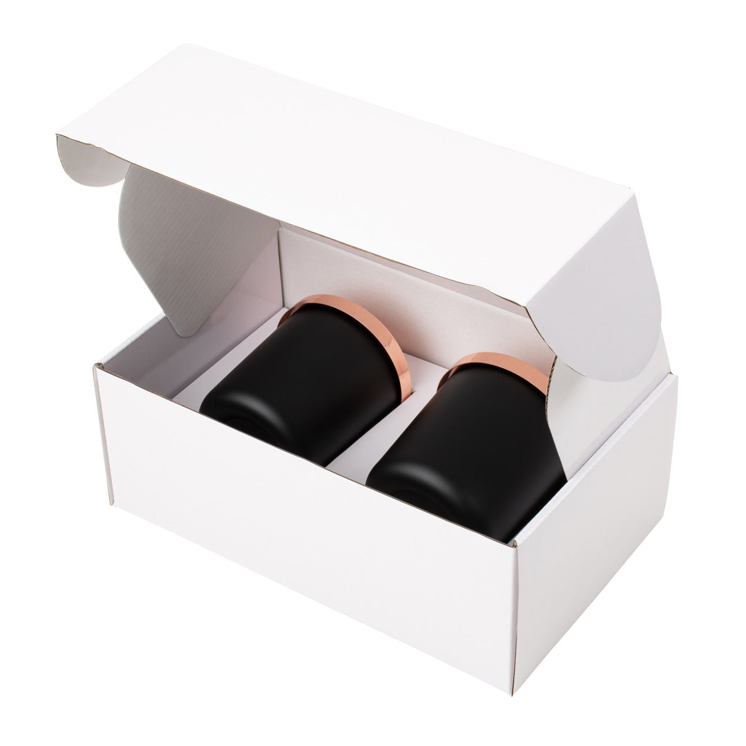 Gift Shipper Box – Candle Jar Medium Rectangle with Insert - Gloss White - Sample