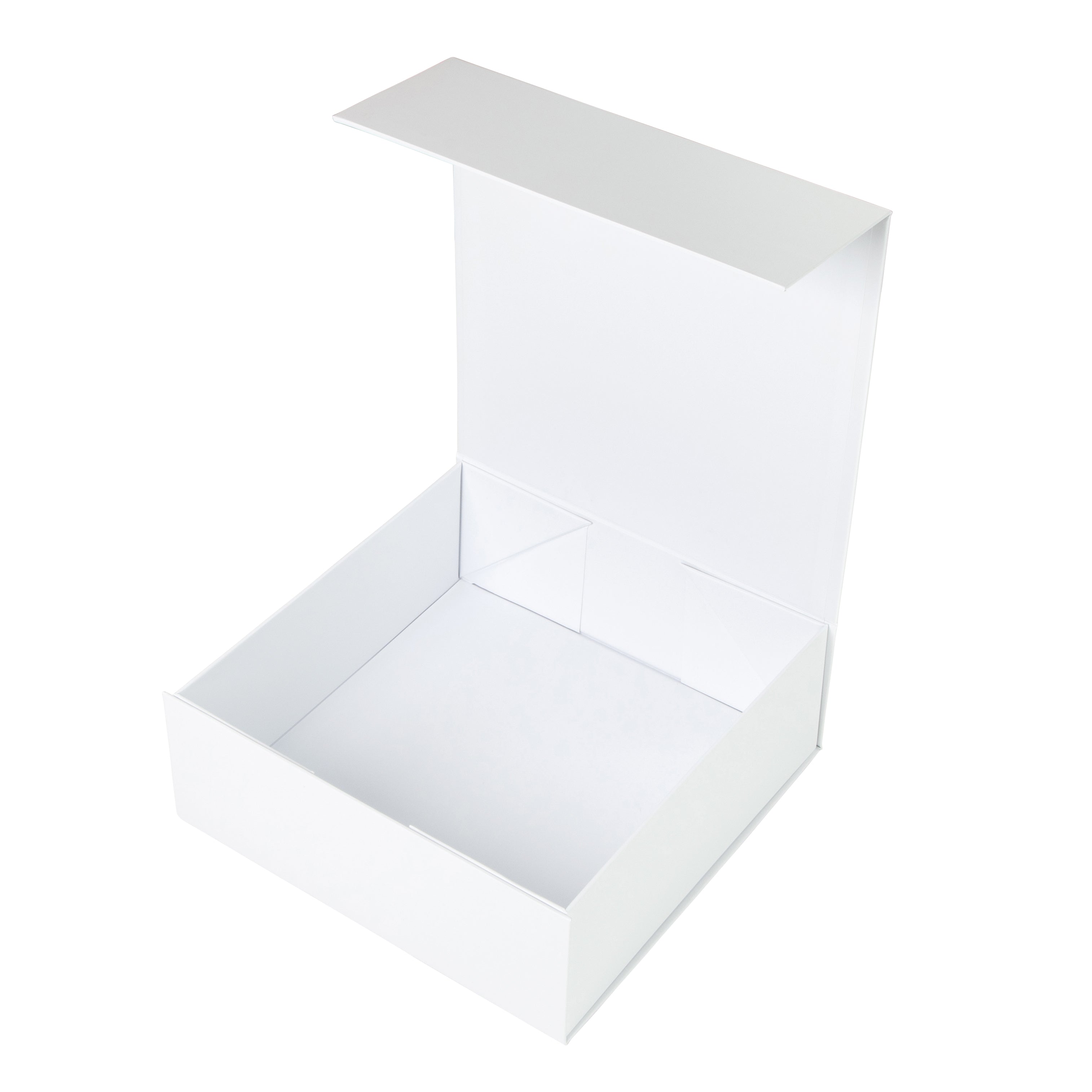 Buy Large Square Hamper Box with Magnetic Lid in White | boxfox