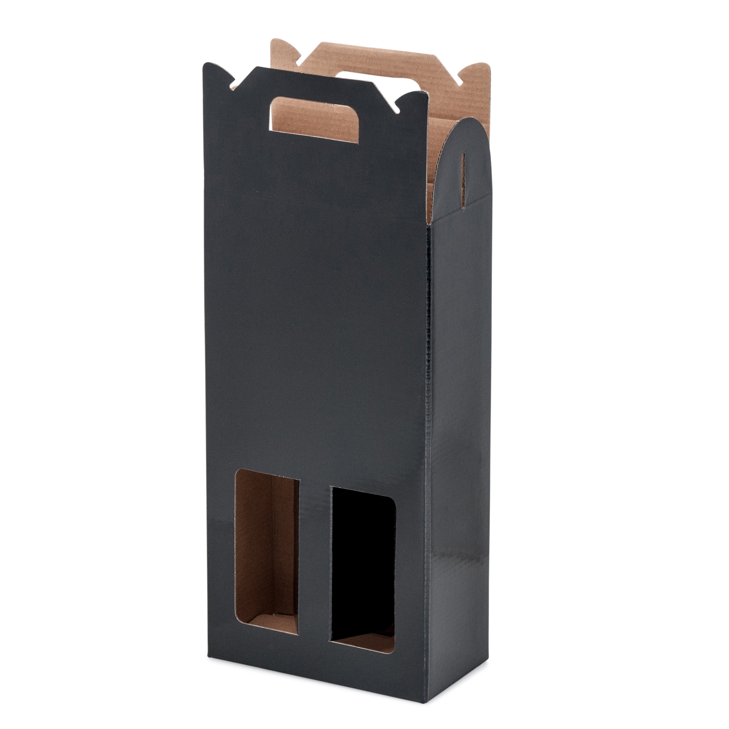 Double Wine Box - Gloss Black