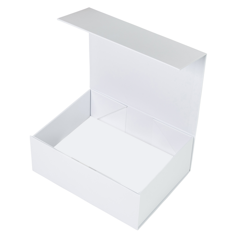Hamper Box - Rectangle, Magnetic Closure Small, Matt White
