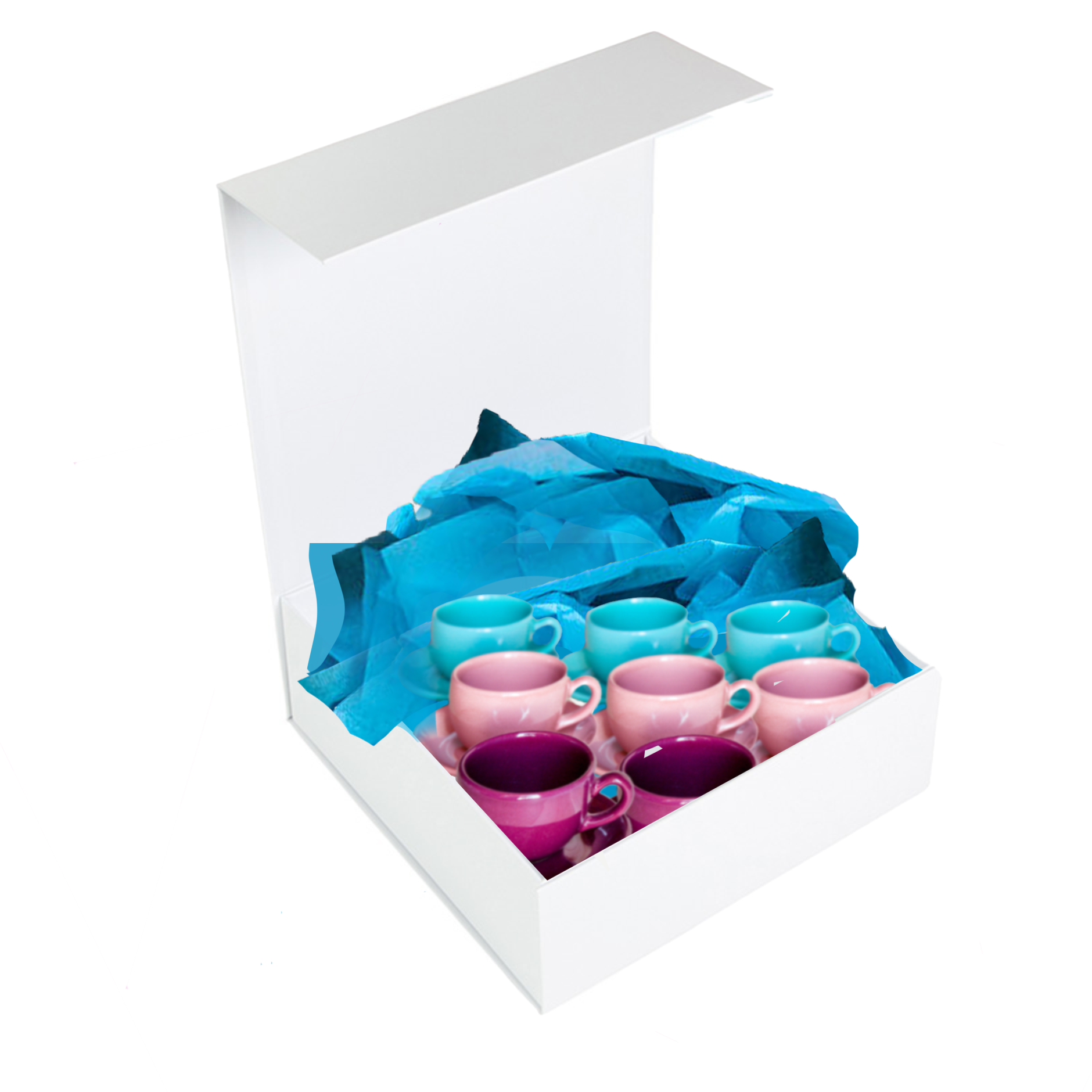 Hamper Box - Rectangle, Magnetic Closure Large, Matt White - Sample