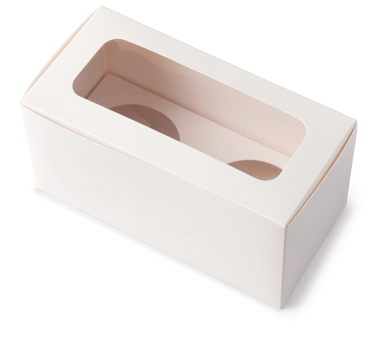 Two Cupcake Box - Gloss White
