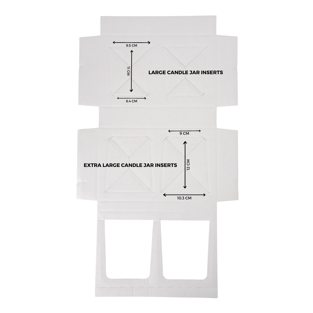 Gift Shipper Box – Candle Jar - Large Rectangle with Insert - Gloss White - Sample