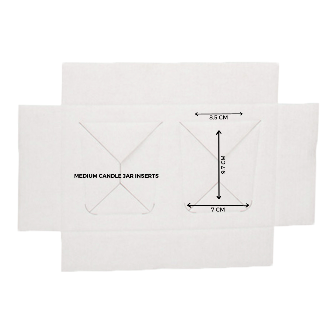 Gift Shipper Box – Candle Jar Medium Rectangle with Insert - Gloss White - Sample